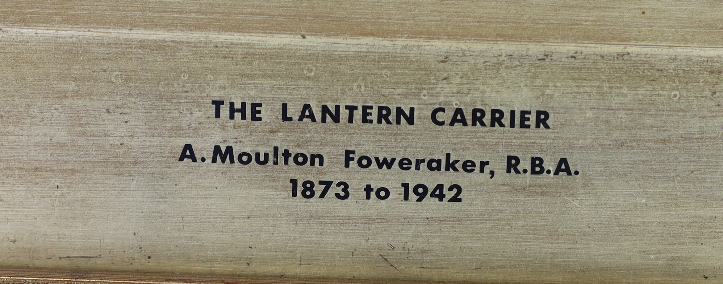 Albert Moulton Foweraker (1873-1942), The Lantern Carrier, oil on board, 24 x 30cm.